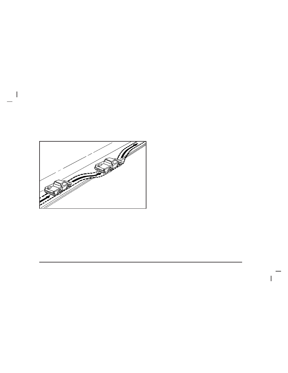Off-road recovery, Passing | Saab 2005 9-7X User Manual | Page 219 / 398