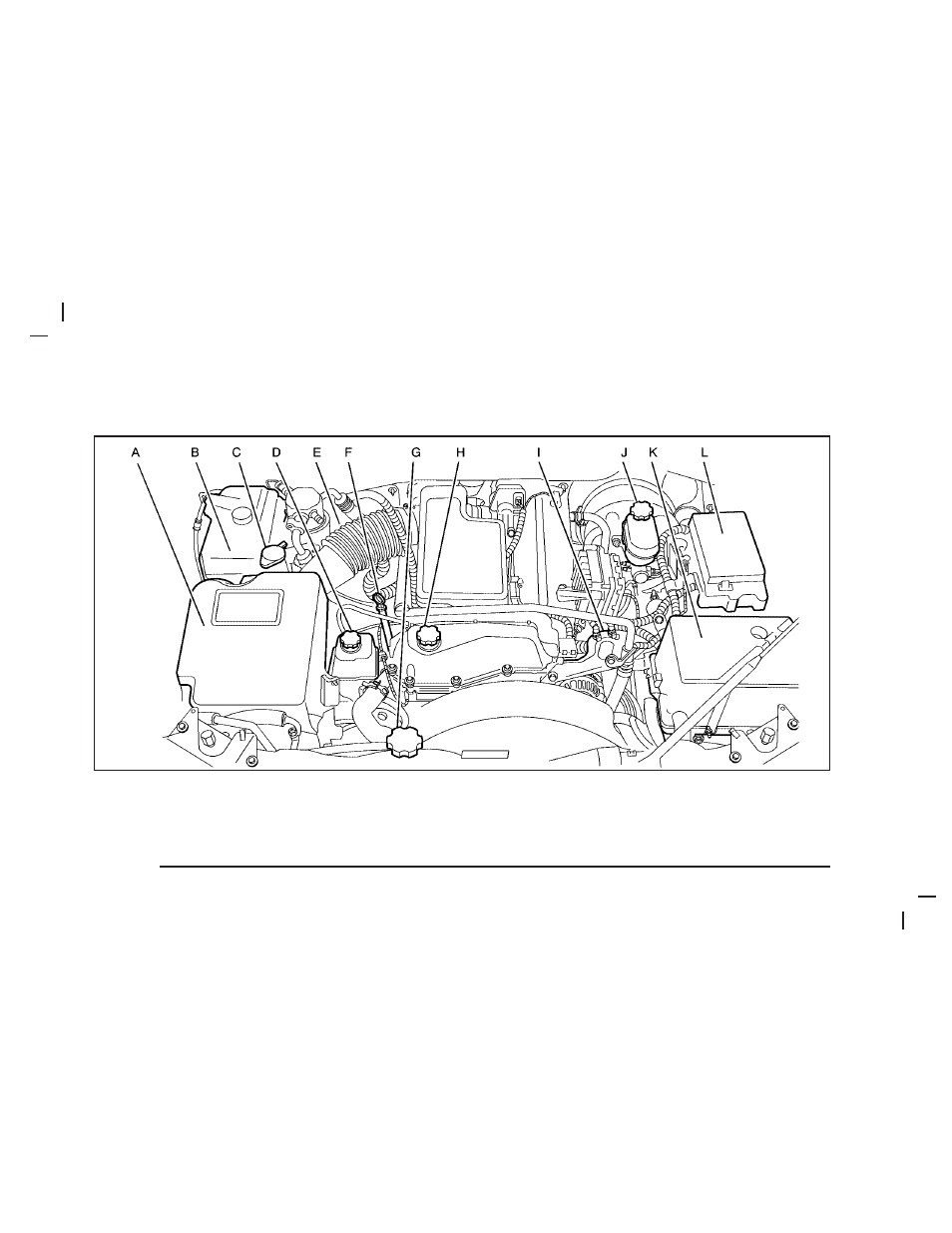 Engine compartment overview | Saab 2005 9-7X User Manual | Page 262 / 398