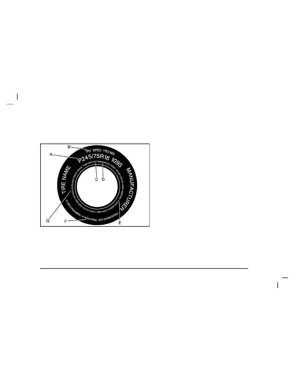 Tire sidewall labelling | Saab 2005 9-7X User Manual | Page 307 / 398