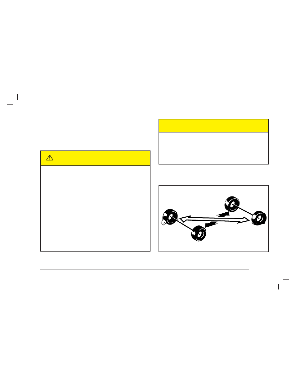 Caution, Changing a flat tire | Saab 2005 9-7X User Manual | Page 323 / 398