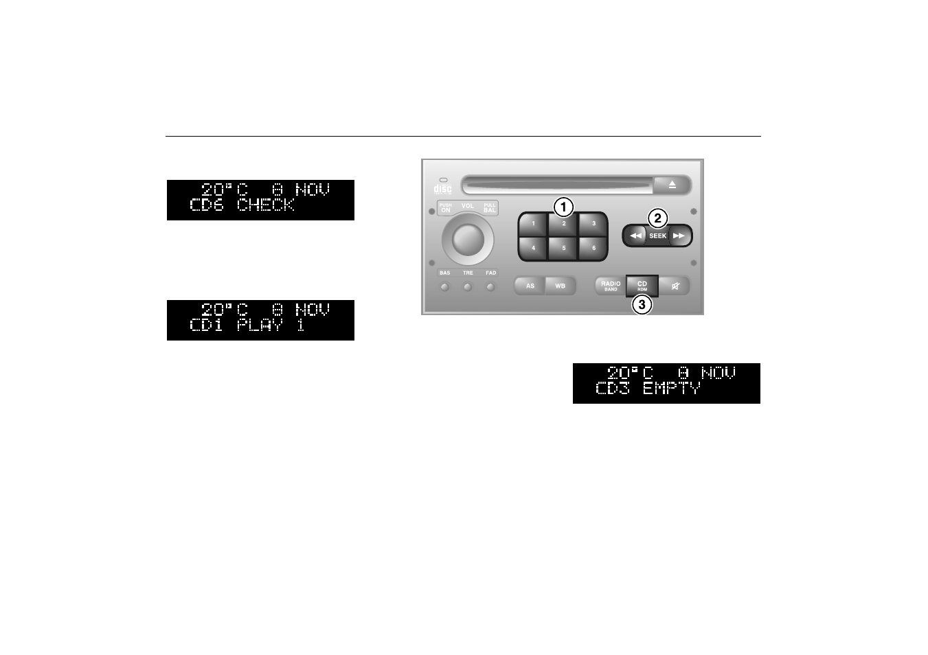 Selecting cds | Saab 2001 9-3 User Manual | Page 106 / 260