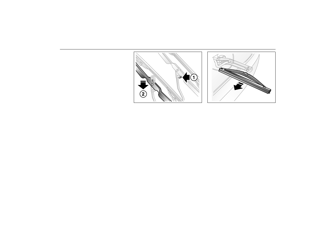 Wipers and washers, Wiper blades, Windshield and rear window | Headlight wipers, 204 wiper blades | Saab 2001 9-3 User Manual | Page 204 / 260