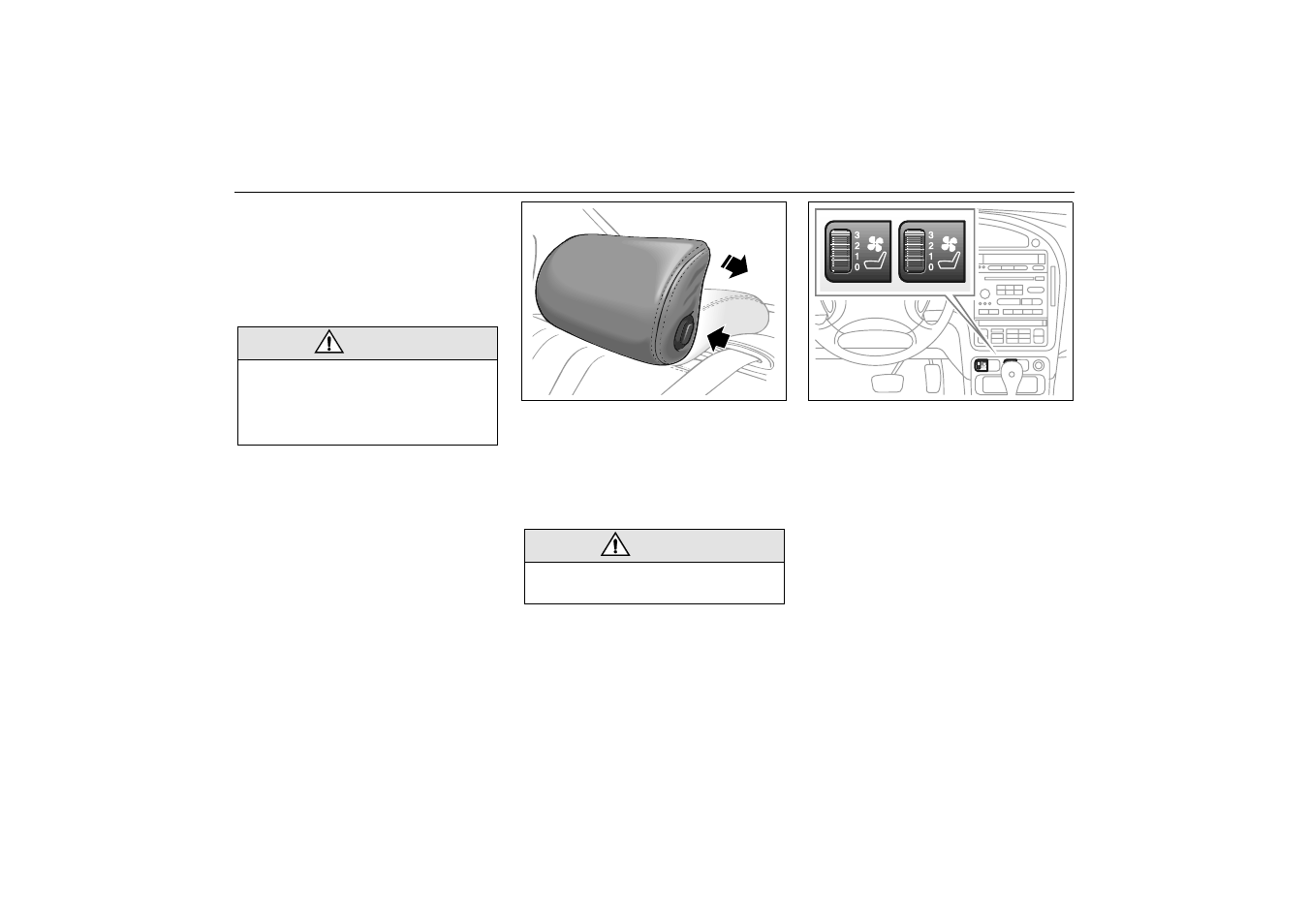 Rear-seat head restraints, Ventilated front seats (option) | Saab 2000 9-5 User Manual | Page 105 / 256