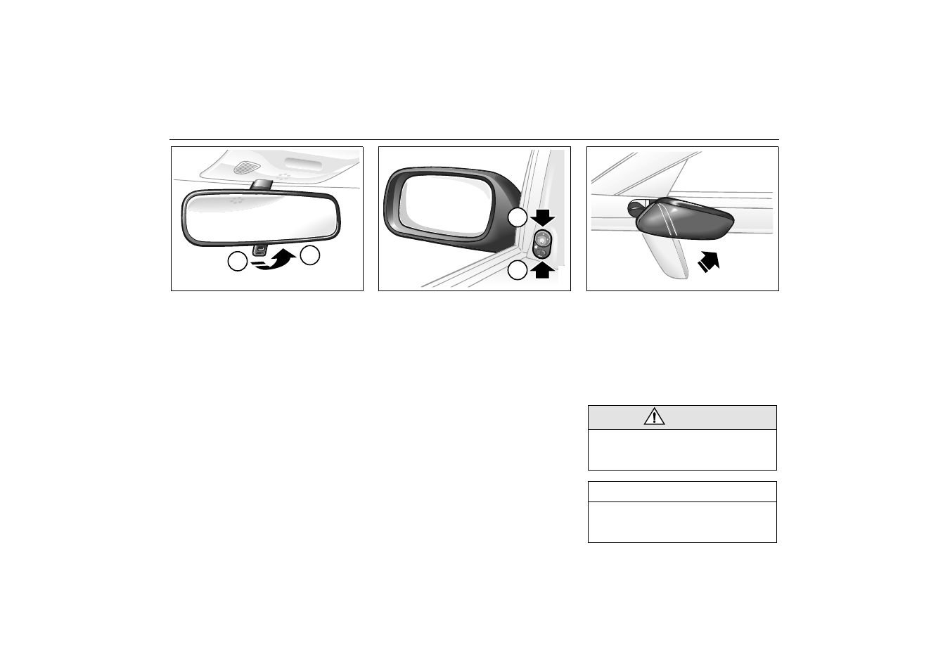 Rear-view mirrors, Door mirrors | Saab 2000 9-5 User Manual | Page 108 / 256