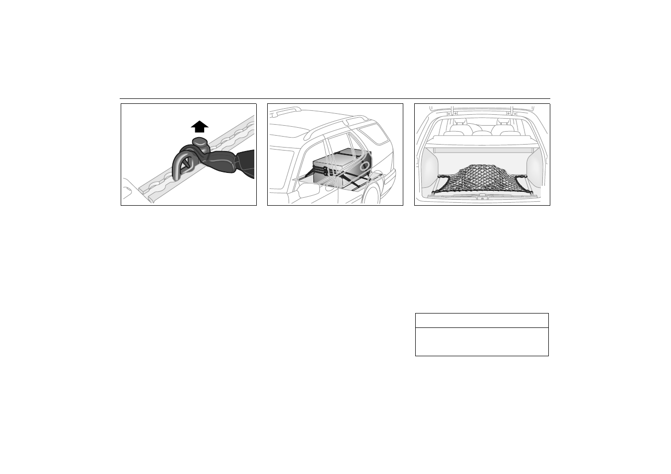 122 interior equipment and trunk | Saab 2000 9-5 User Manual | Page 122 / 256