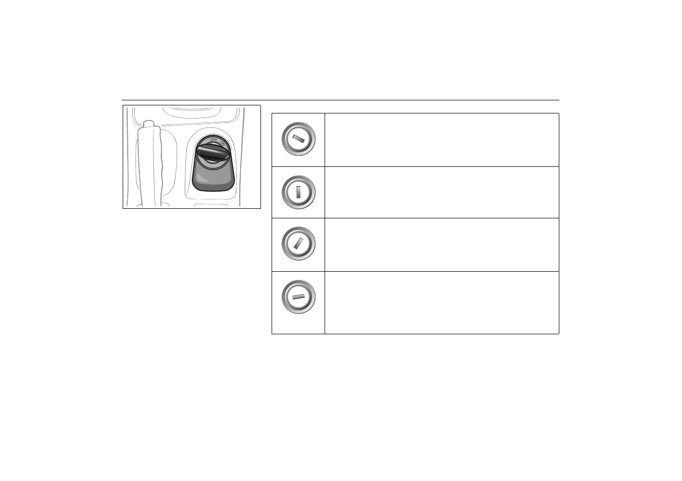 Ignition switch, 130 starting and driving | Saab 2000 9-5 User Manual | Page 130 / 256