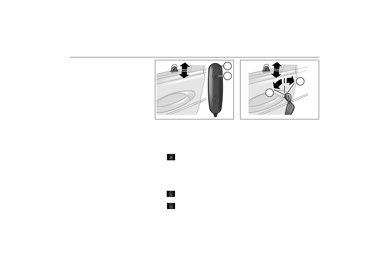 Electronic starting interlock (immobilizer), Locking/unlocking the car, Changing headlamp-wiper blades | Saab 2000 9-5 User Manual | Page 33 / 256