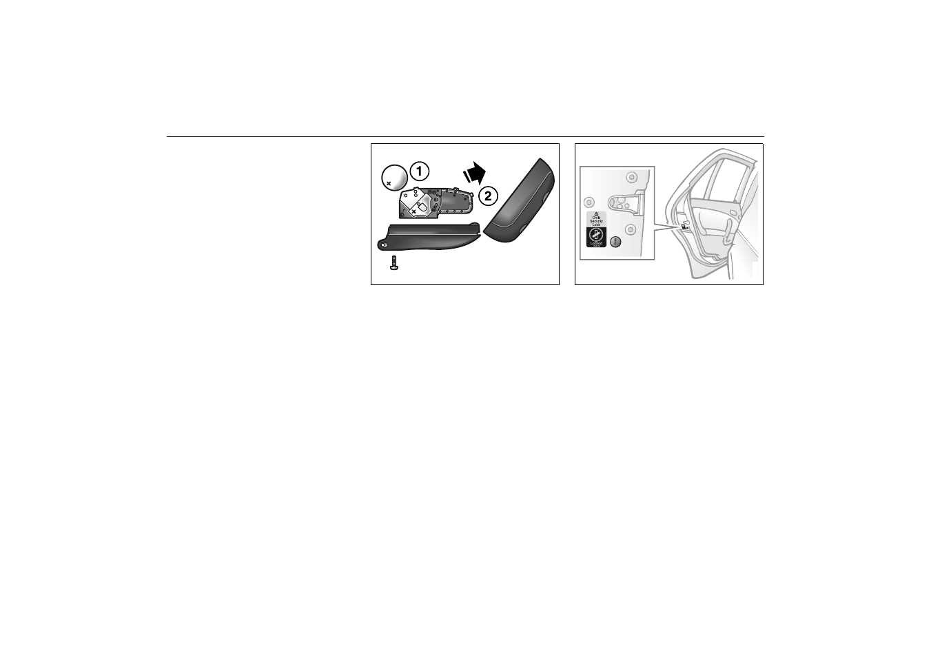 Changing the remote-control battery, Child safety locks, 35 security | Saab 2000 9-5 User Manual | Page 35 / 256