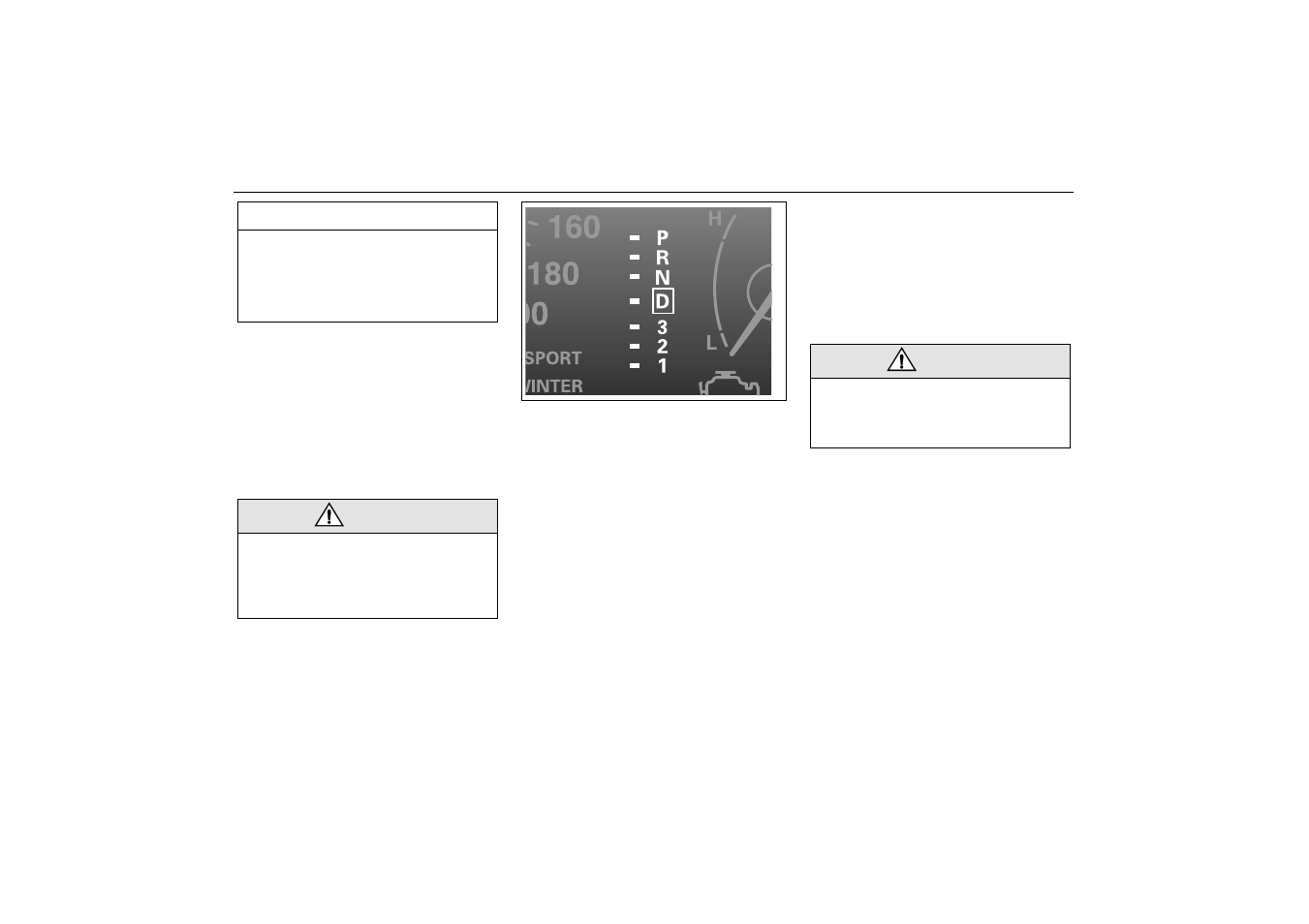 Selector lever indication, Trip computer sid | Saab 2000 9-5 User Manual | Page 54 / 256