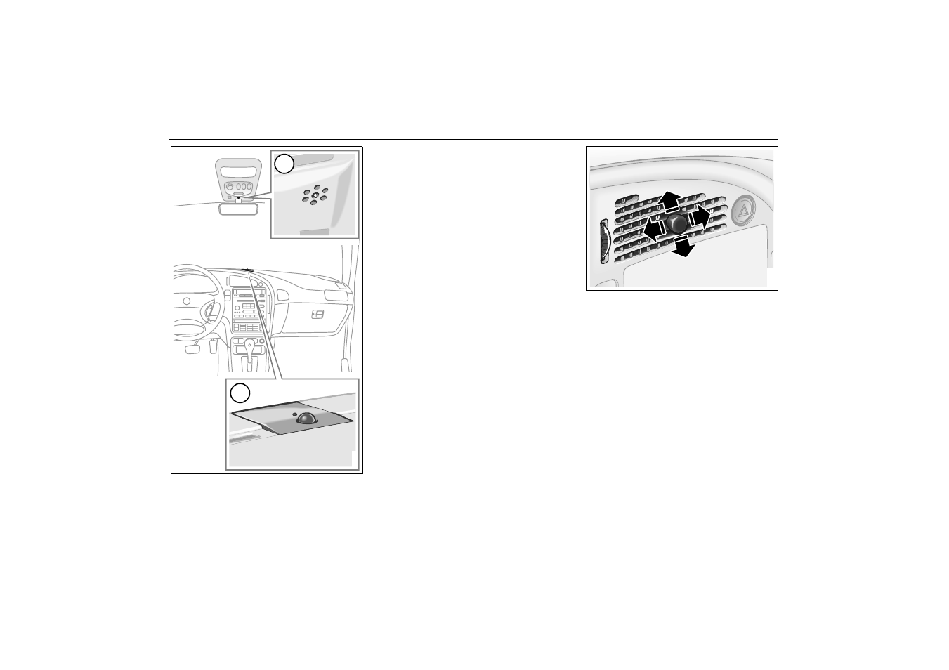 Panel vents | Saab 2000 9-5 User Manual | Page 68 / 256