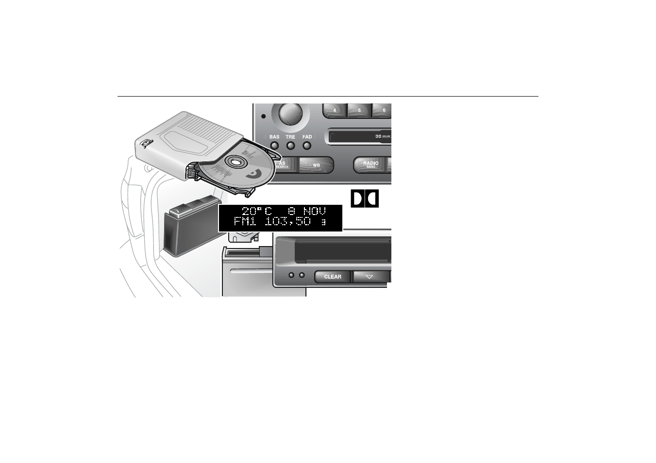 Saab 9-5 audio system | Saab 2000 9-5 User Manual | Page 77 / 256