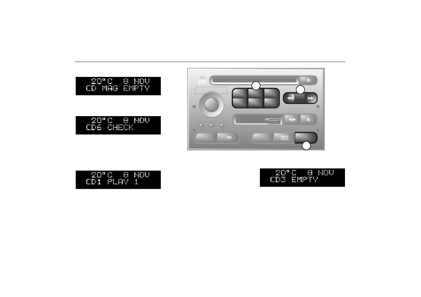 Selecting cds, Upholstery and trim, Cleaning and caring for leather upholstery | 90 saab 9-5 audio system, Selecting cds (1) | Saab 2000 9-5 User Manual | Page 90 / 256