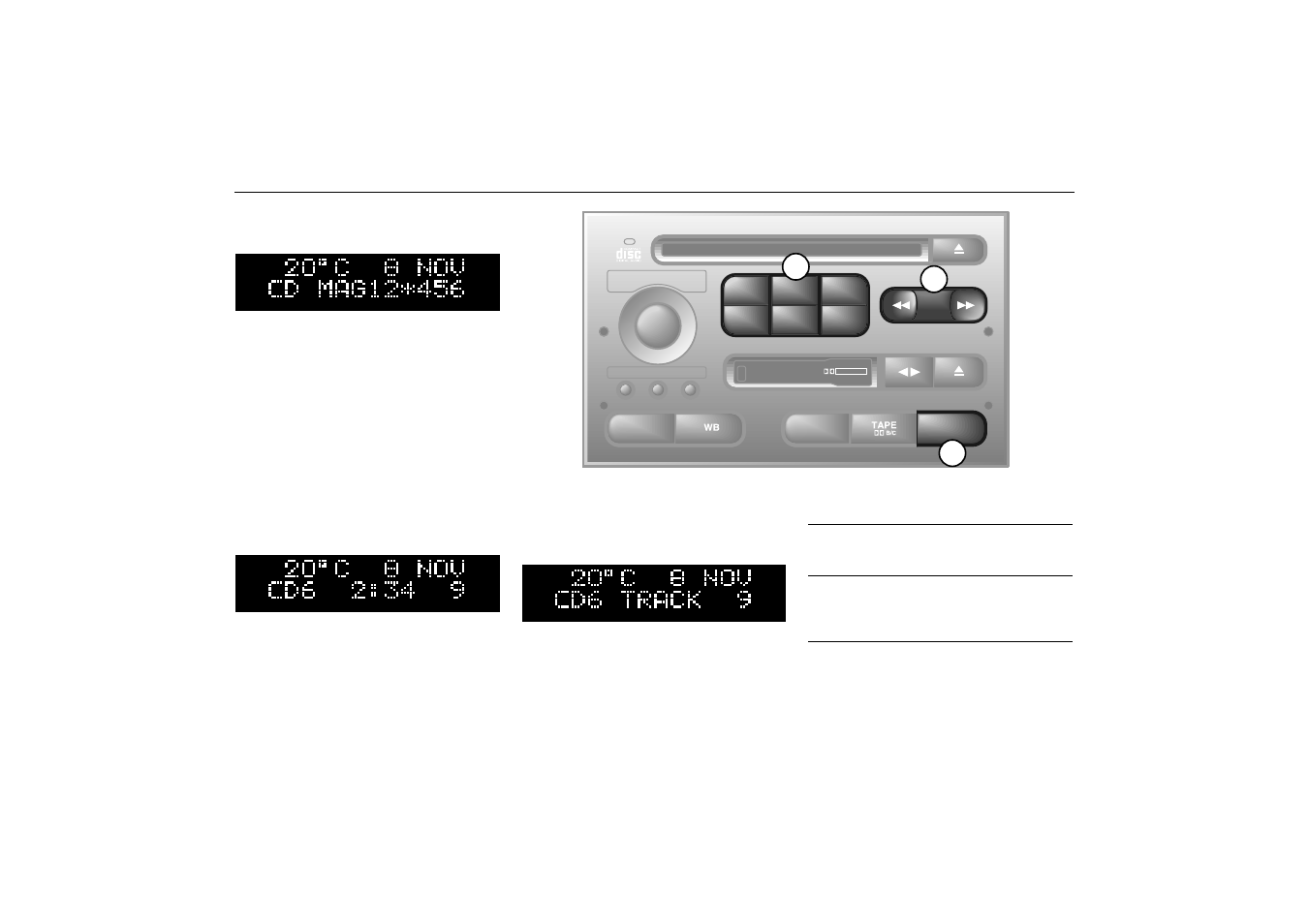 Track search, Rapid play, Fast track search | Textile carpeting, 91 saab 9-5 audio system | Saab 2000 9-5 User Manual | Page 91 / 256