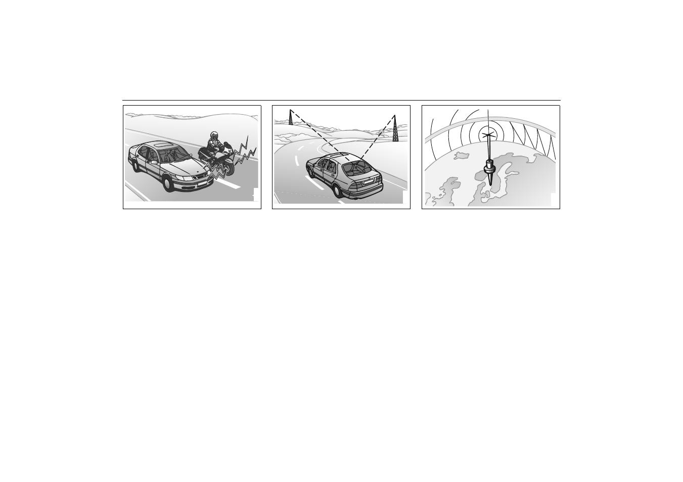 Sources of fm interference, Cross-modulation, Radio waves, fm/am | Saab 2000 9-5 User Manual | Page 97 / 256