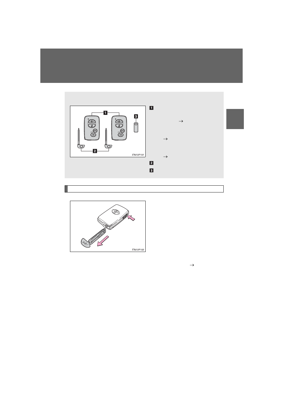 Sec_01-03, Keys | TOYOTA 2013 Prius PHV User Manual | Page 174 / 744