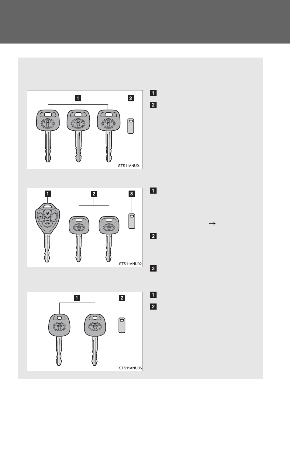 Sec_1-1, Keys | TOYOTA 2012 Yaris Hatchback User Manual | Page 10 / 365