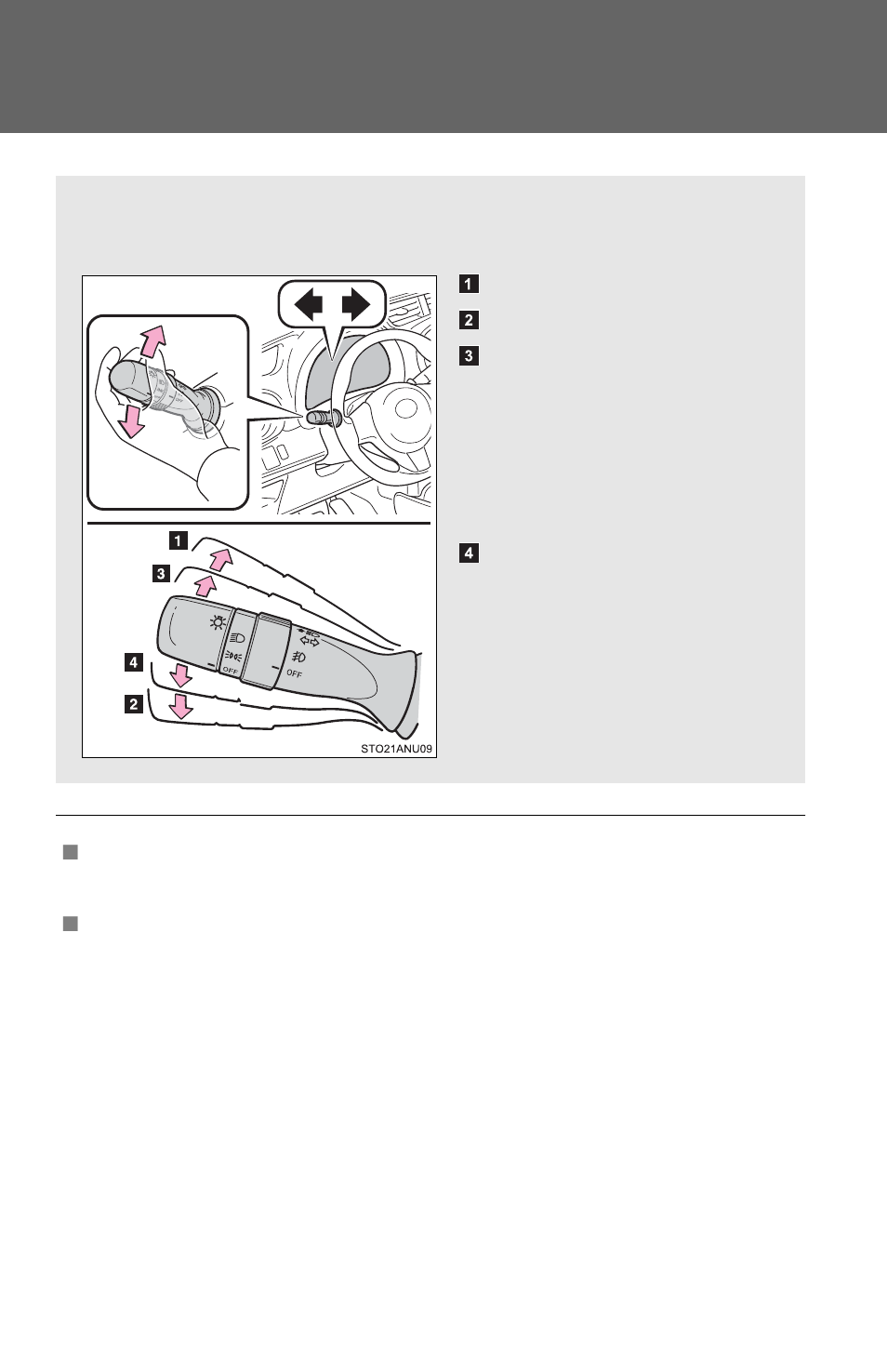 Turn signal lever | TOYOTA 2012 Yaris Hatchback User Manual | Page 111 / 365