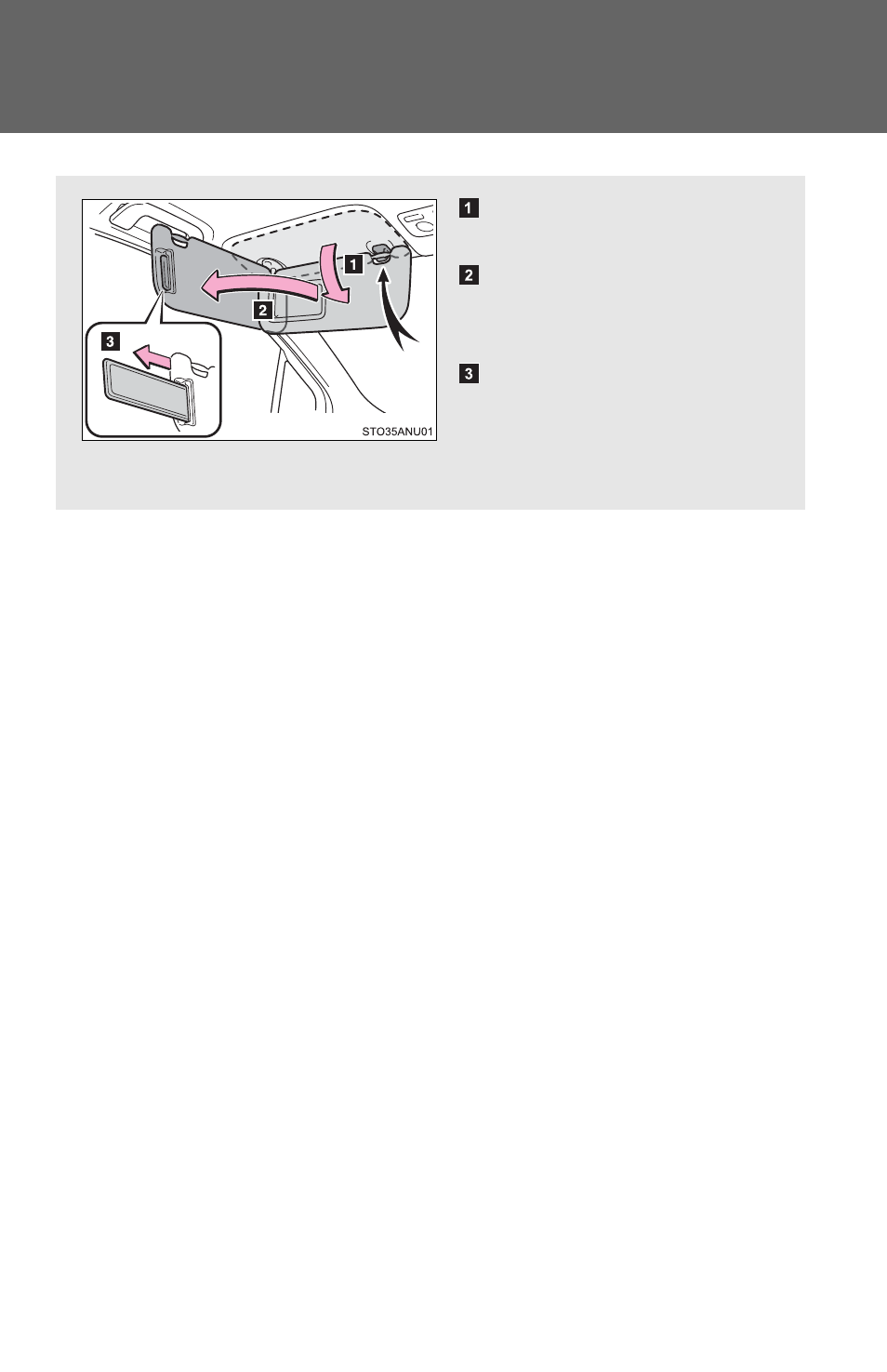 Sec_3-5, Sun visors | TOYOTA 2012 Yaris Hatchback User Manual | Page 188 / 365