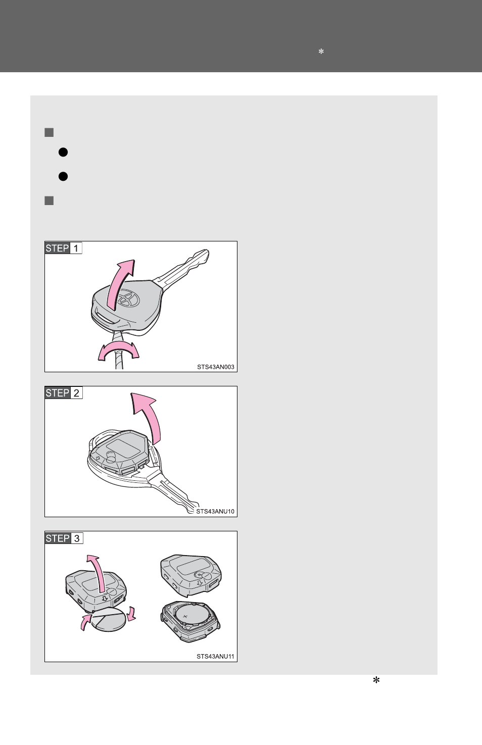 Wireless remote control battery | TOYOTA 2012 Yaris Hatchback User Manual | Page 249 / 365