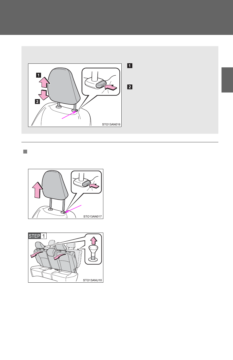 Head restraints | TOYOTA 2012 Yaris Hatchback User Manual | Page 33 / 365