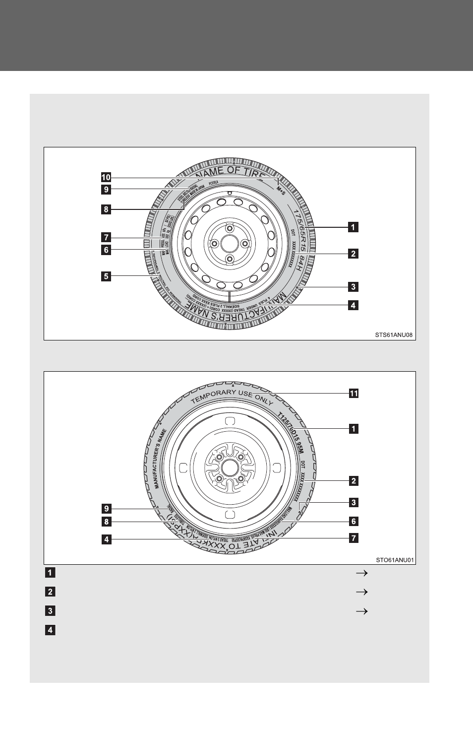 Tire information | TOYOTA 2012 Yaris Hatchback User Manual | Page 333 / 365
