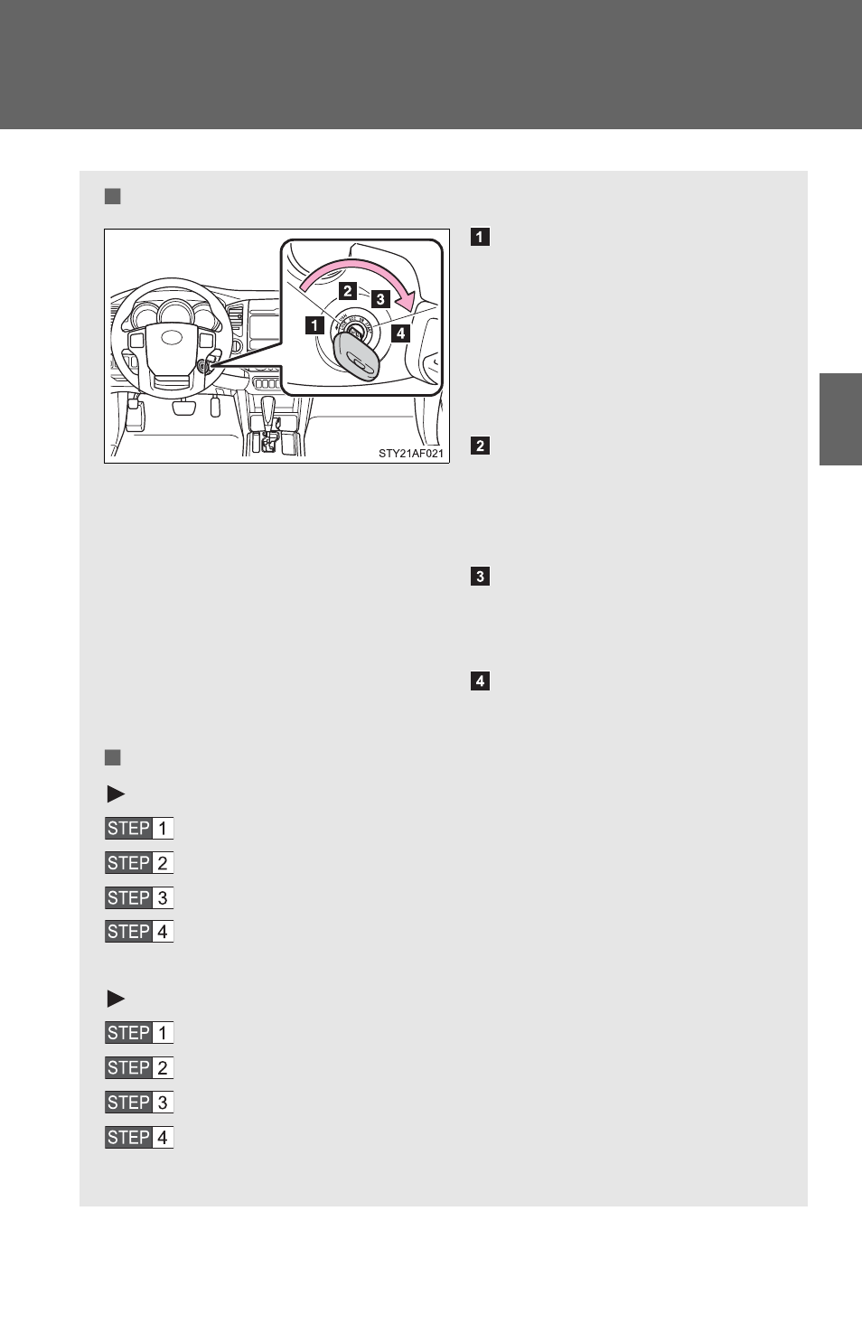 Engine (ignition) switch | TOYOTA 2012 Tacoma User Manual | Page 118 / 594