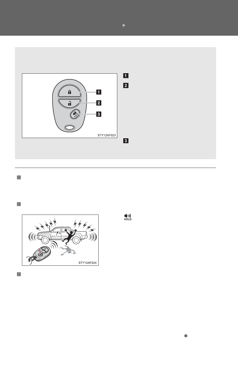 Sec_1-2, Wireless remote control | TOYOTA 2012 Tacoma User Manual | Page 12 / 594