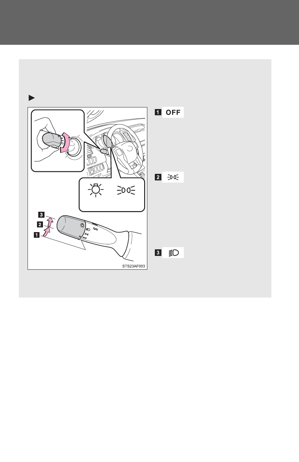 Sec_2-3, Headlight switch | TOYOTA 2012 Tacoma User Manual | Page 139 / 594