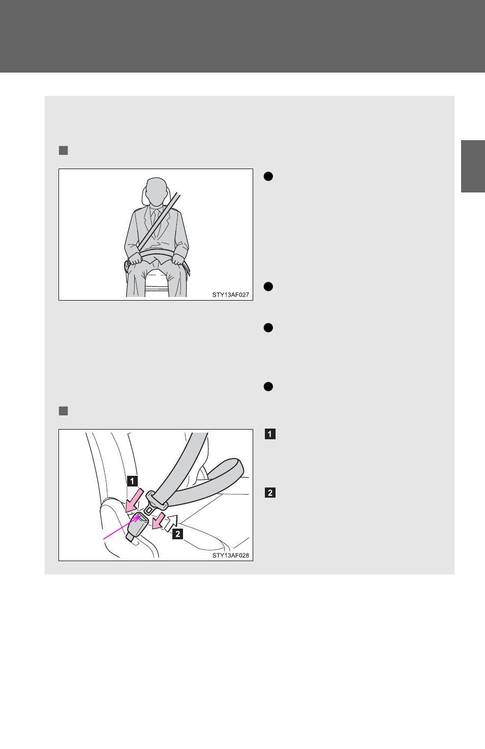 Seat belts | TOYOTA 2012 Tacoma User Manual | Page 39 / 594