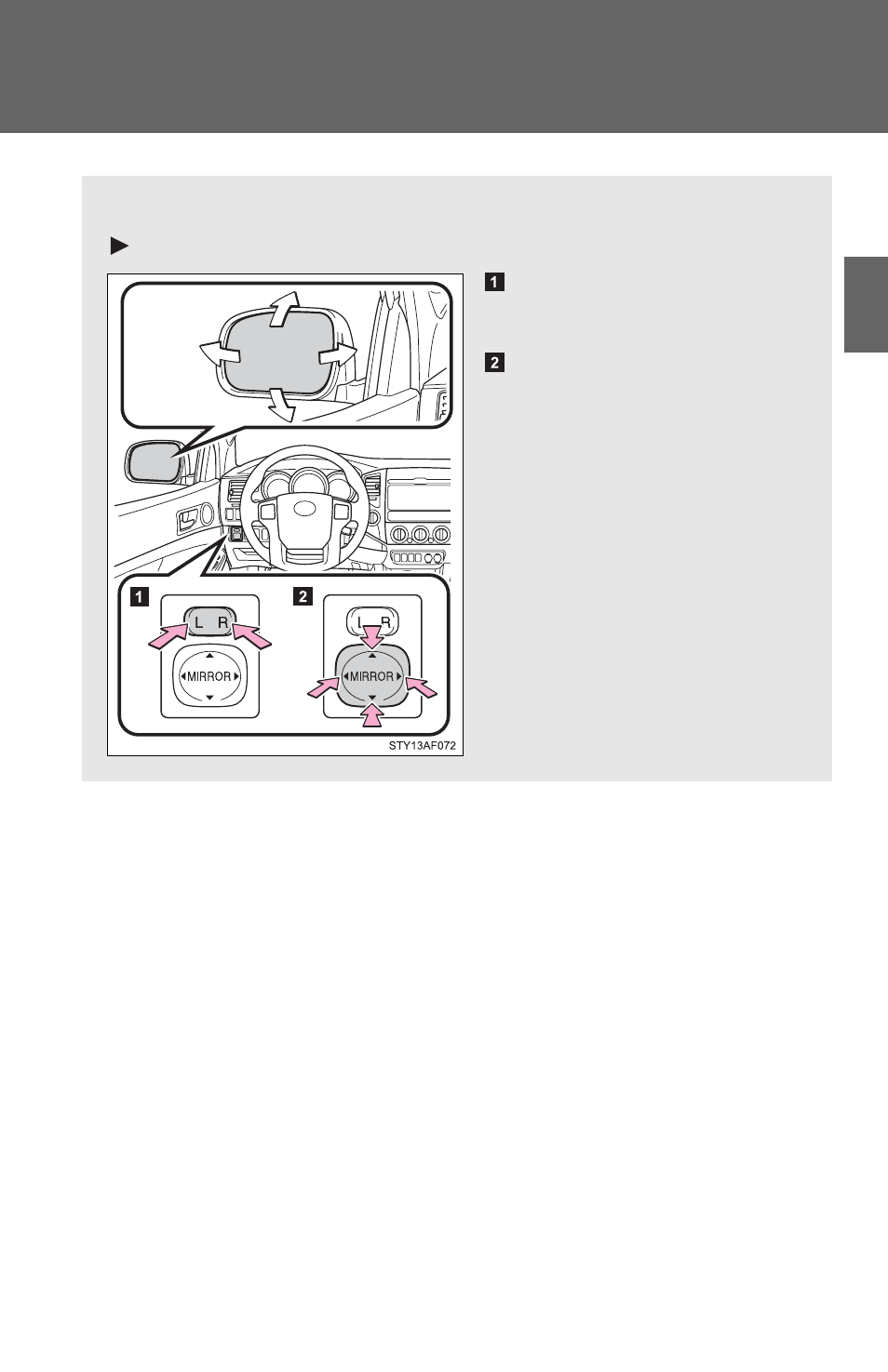 Outside rear view mirrors | TOYOTA 2012 Tacoma User Manual | Page 51 / 594