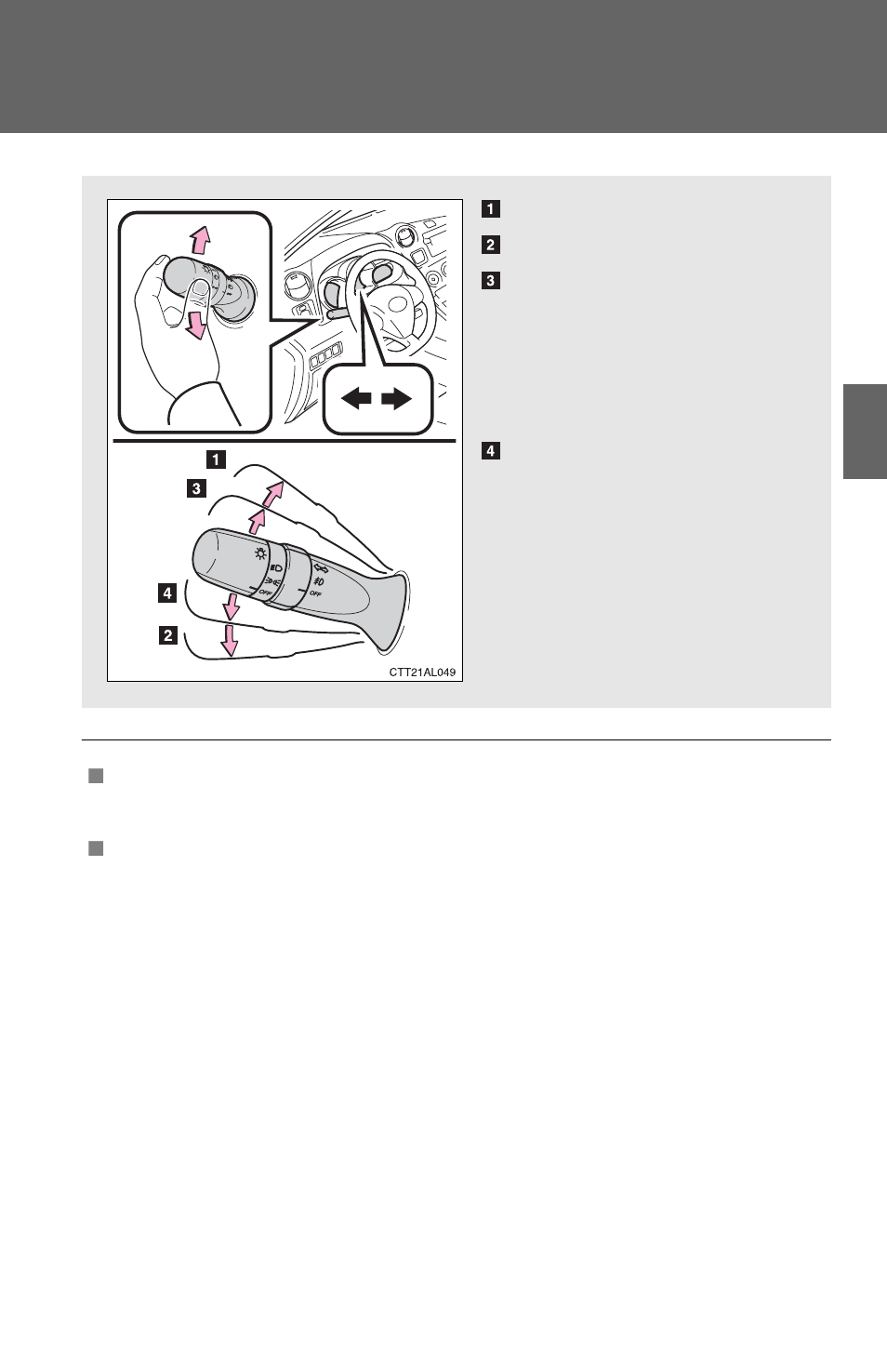 Turn signal lever | TOYOTA 2012 Matrix User Manual | Page 113 / 481