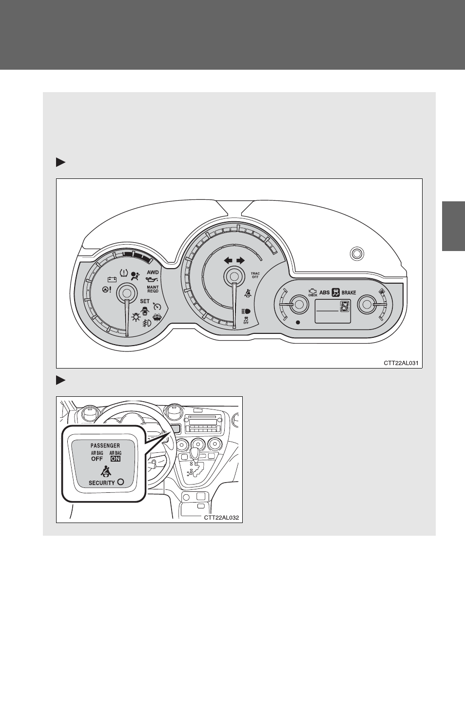 Indicators and warning lights | TOYOTA 2012 Matrix User Manual | Page 119 / 481