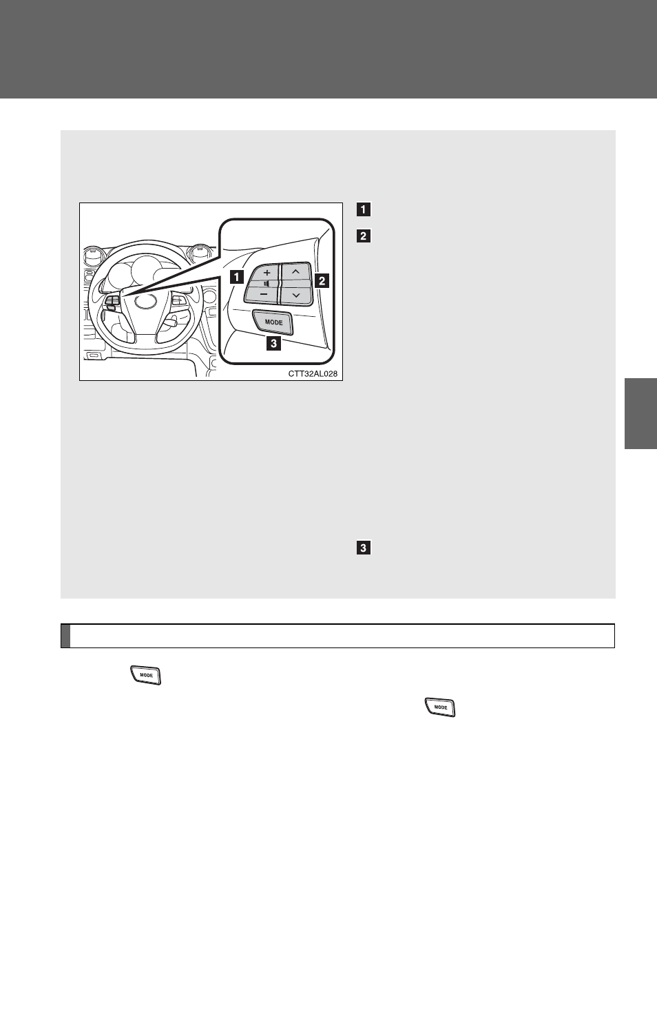 Using the steering wheel audio switches | TOYOTA 2012 Matrix User Manual | Page 223 / 481