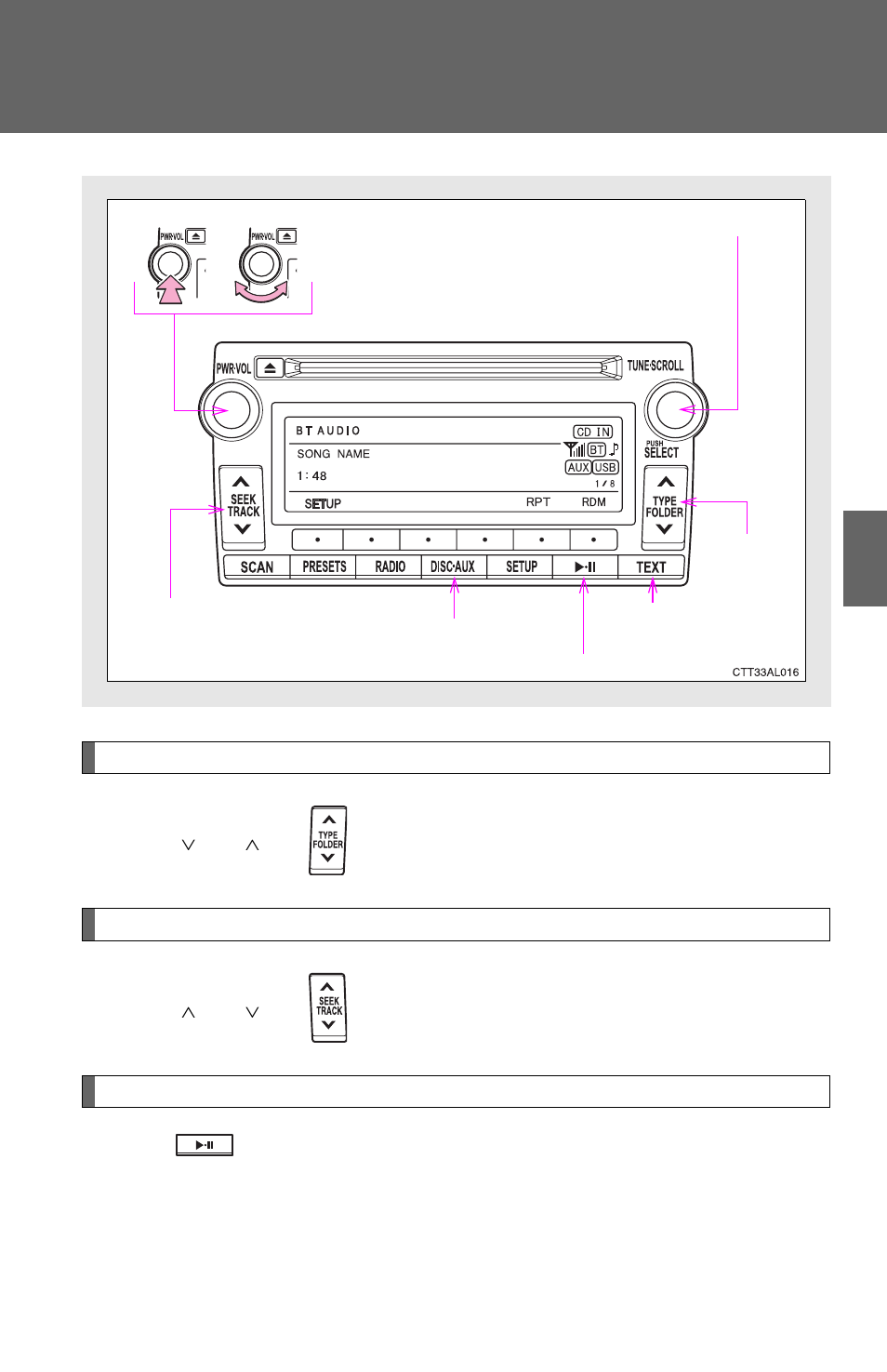 Operating a bluetooth, Enabled portable player | TOYOTA 2012 Matrix User Manual | Page 235 / 481