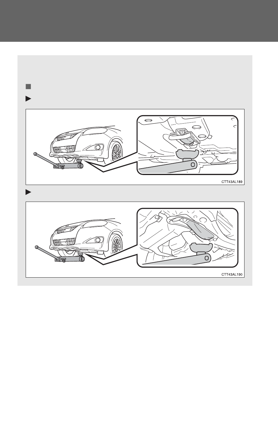 Positioning a floor jack | TOYOTA 2012 Matrix User Manual | Page 329 / 481