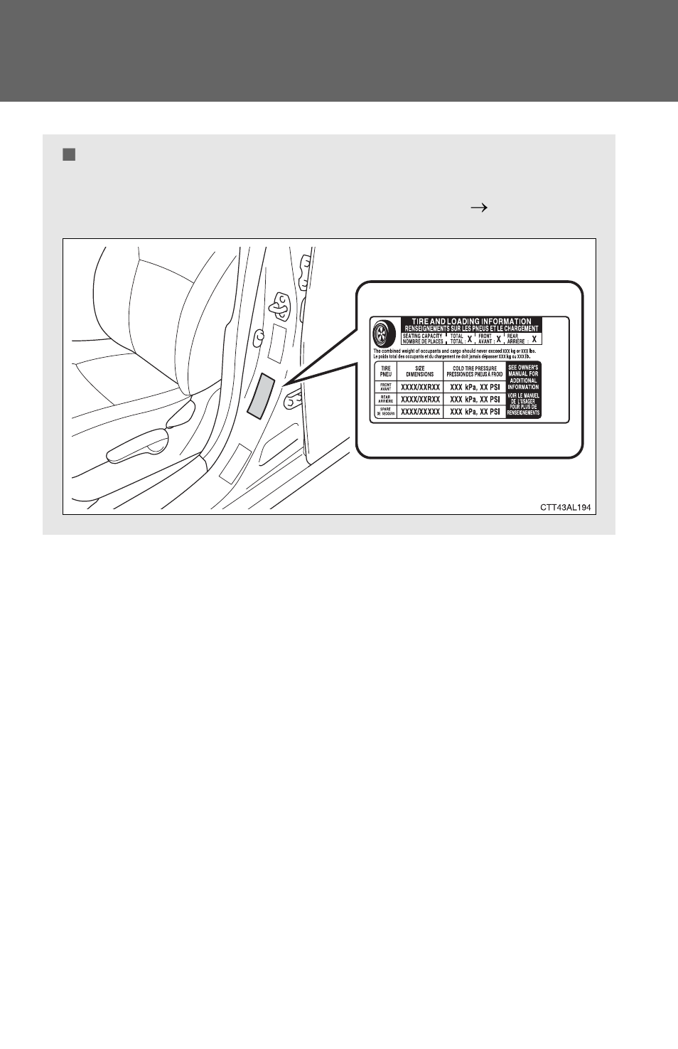 Tire inflation pressure | TOYOTA 2012 Matrix User Manual | Page 355 / 481