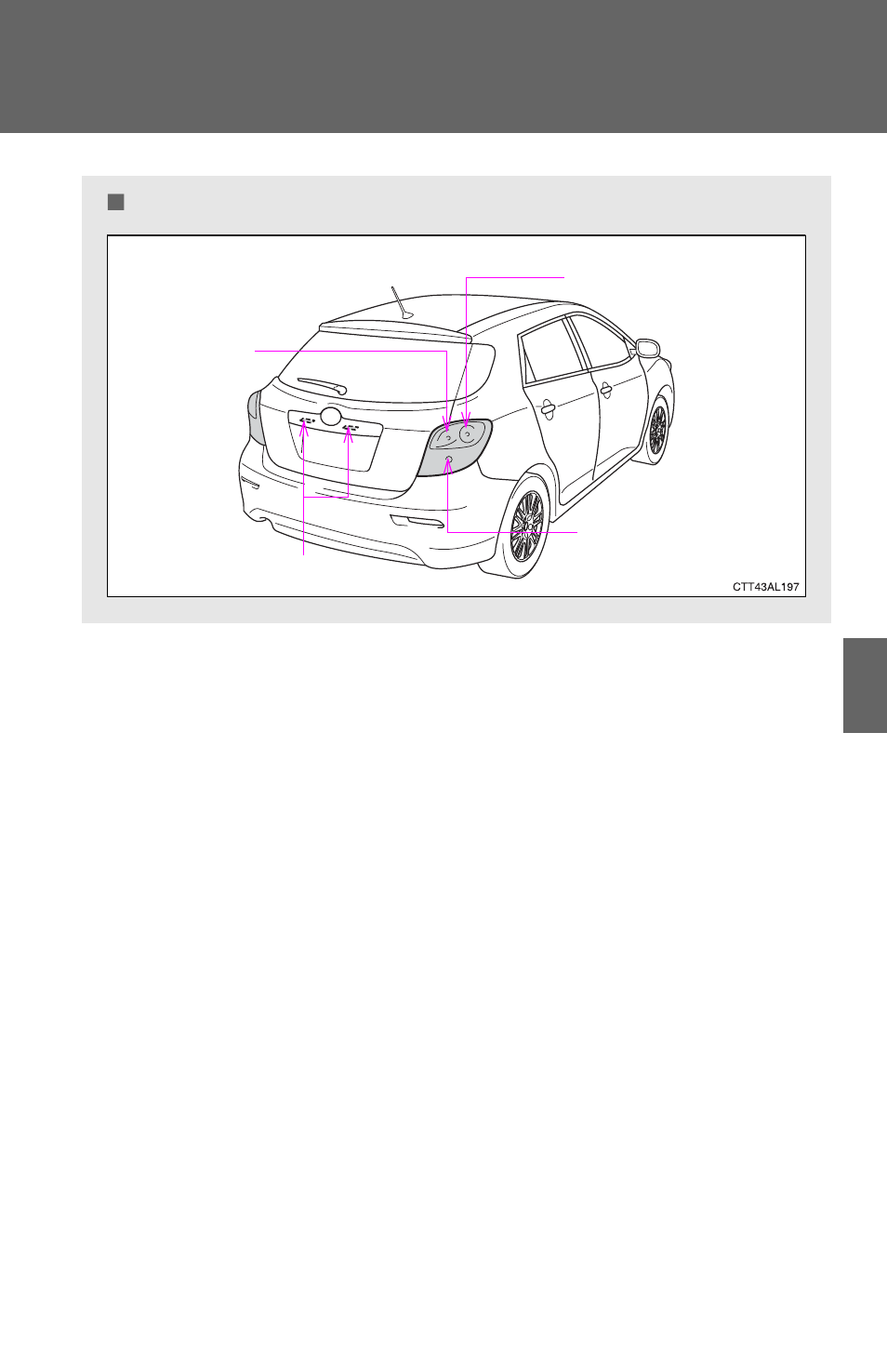 Rear bulb locations | TOYOTA 2012 Matrix User Manual | Page 376 / 481