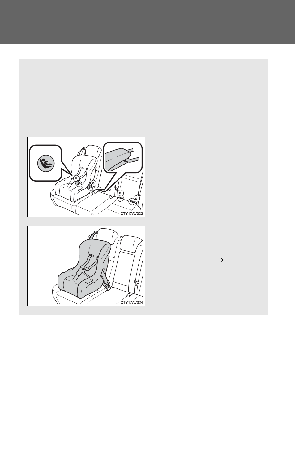 Installing child restraints | TOYOTA 2012 Camry User Manual | Page 108 / 499