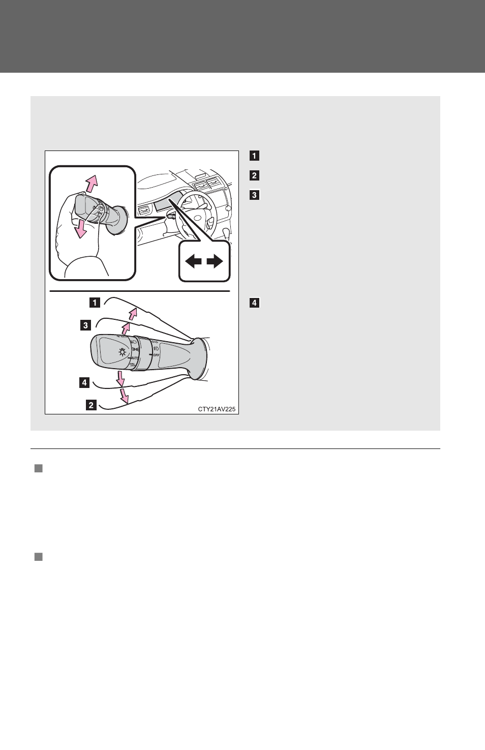 Turn signal lever | TOYOTA 2012 Camry User Manual | Page 151 / 499