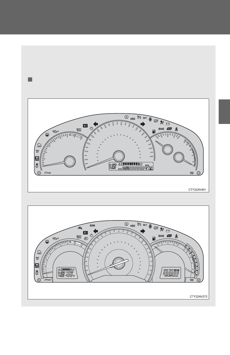 Indicators and warning lights | TOYOTA 2012 Camry User Manual | Page 164 / 499