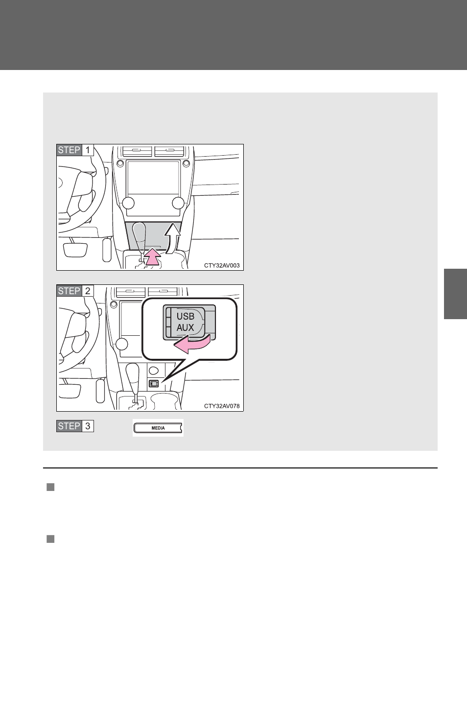 P. 283, Using the aux port | TOYOTA 2012 Camry User Manual | Page 267 / 499