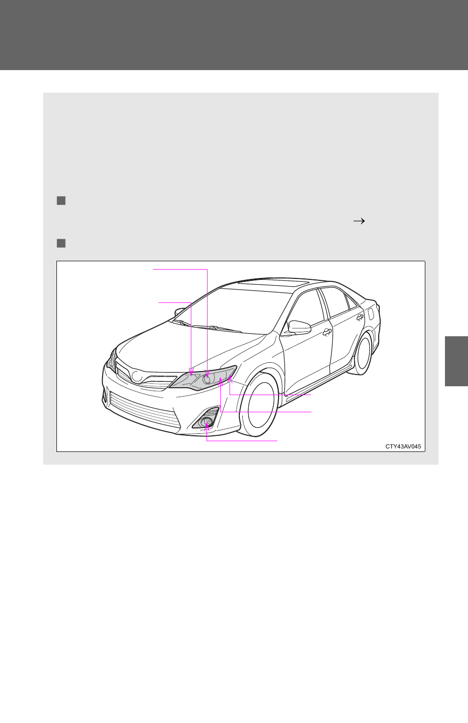 P. 401), Light bulbs | TOYOTA 2012 Camry User Manual | Page 384 / 499