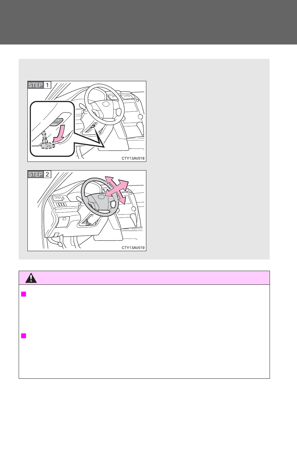 Steering wheel | TOYOTA 2012 Camry User Manual | Page 62 / 499