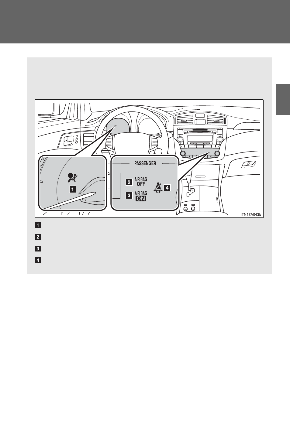 Front passenger occupant classification system | TOYOTA 2012 Avalon User Manual | Page 102 / 548