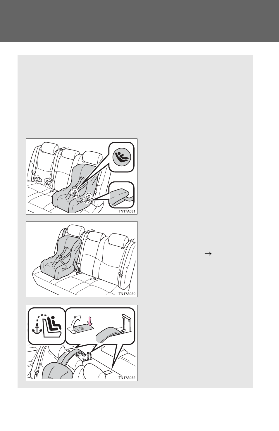 Installing child restraints | TOYOTA 2012 Avalon User Manual | Page 113 / 548