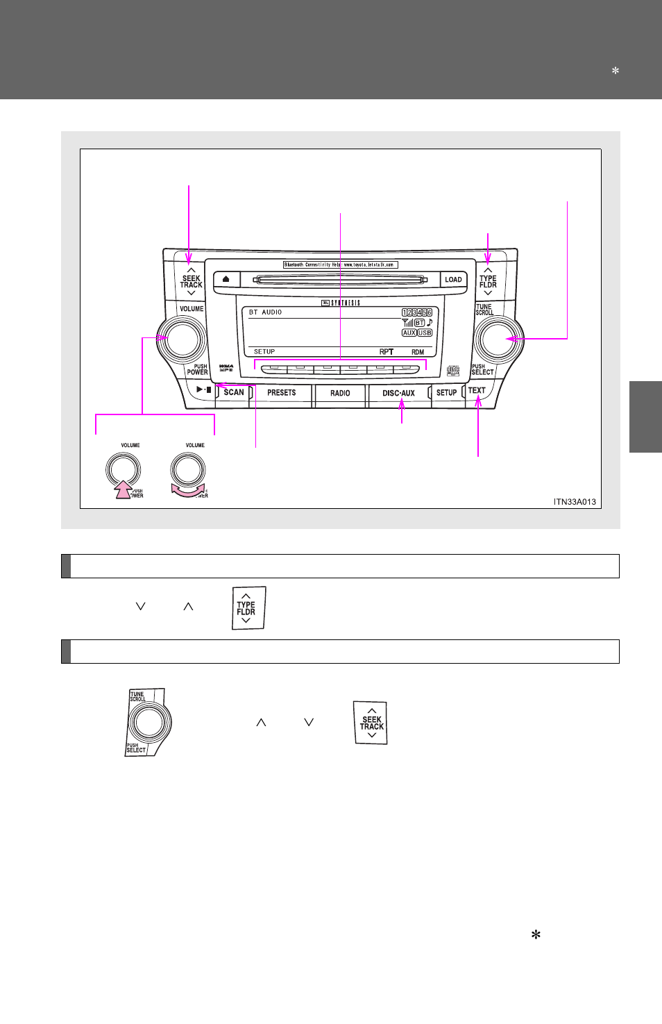 Operating a bluetooth, Enabled portable player | TOYOTA 2012 Avalon User Manual | Page 279 / 548