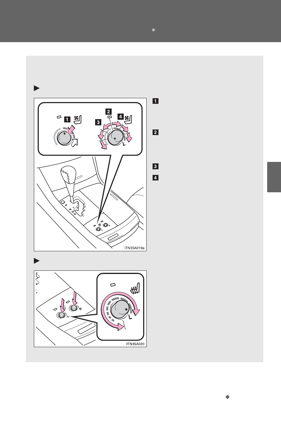 Seat heaters/ventilators | TOYOTA 2012 Avalon User Manual | Page 343 / 548