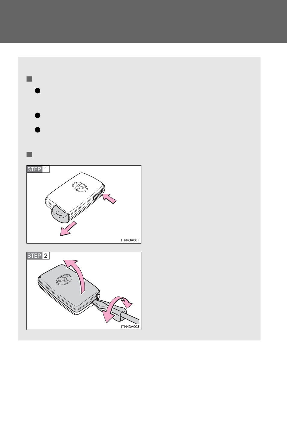 Key battery | TOYOTA 2012 Avalon User Manual | Page 419 / 548