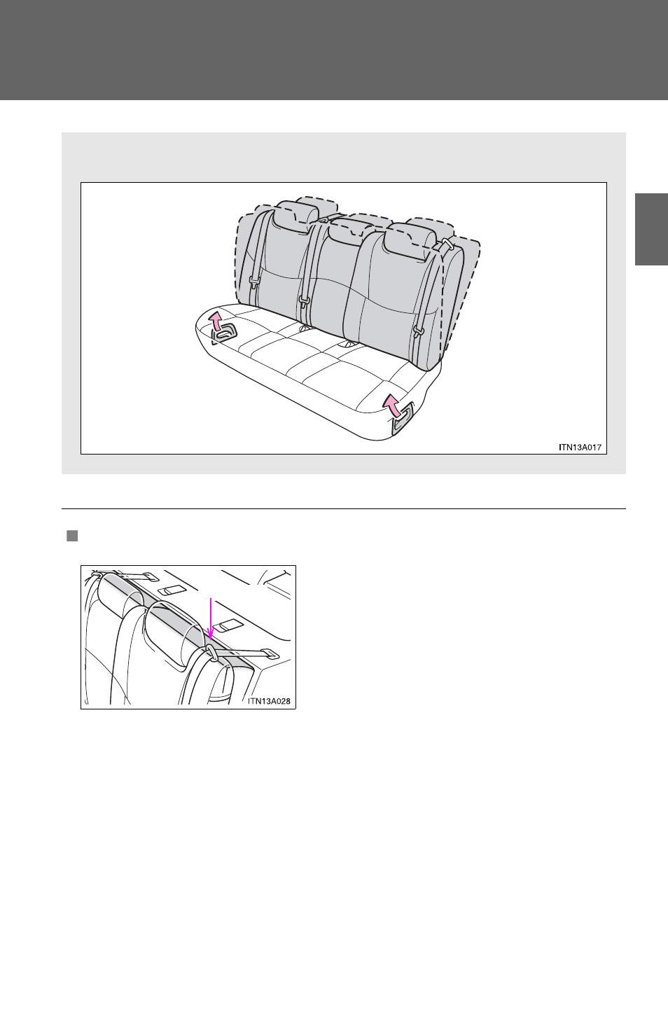 Rear seats | TOYOTA 2012 Avalon User Manual | Page 44 / 548