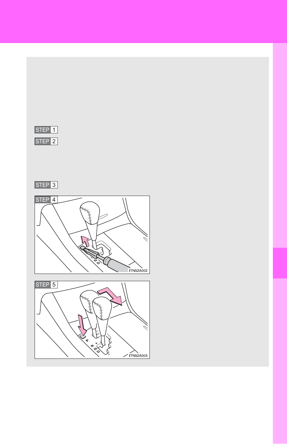 If the shift lever cannot be shifted from p | TOYOTA 2012 Avalon User Manual | Page 481 / 548